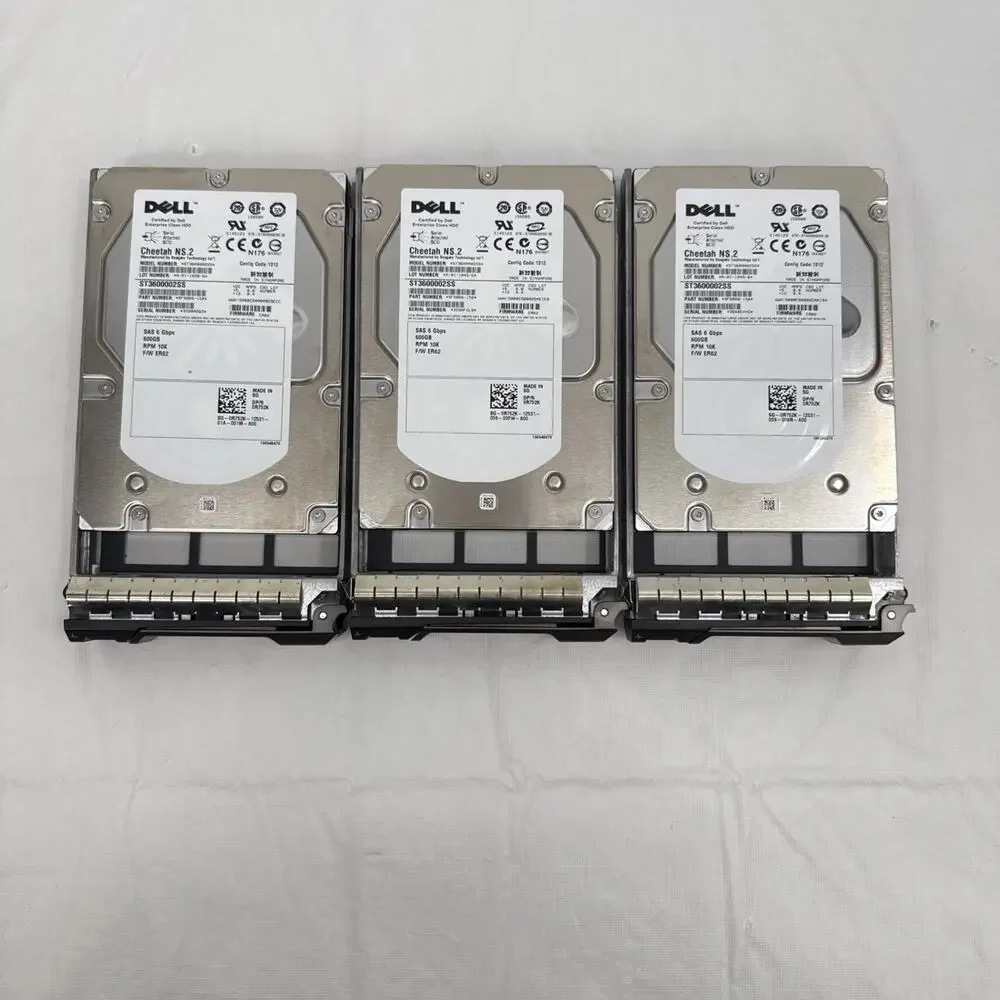 Lot 3 Dell EqualLogic Cheetah NS.2 600GB 10K 3.5 SAS HDD ST3600002SS 9FS066-057